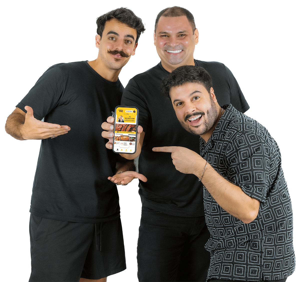 Pessoas felizes com pratos